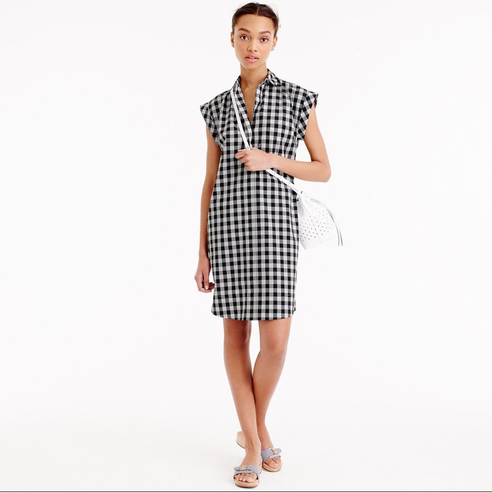 J. Crew Gingham Shirtdress
